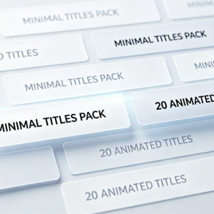 Basic Minimalist Text Title Pack